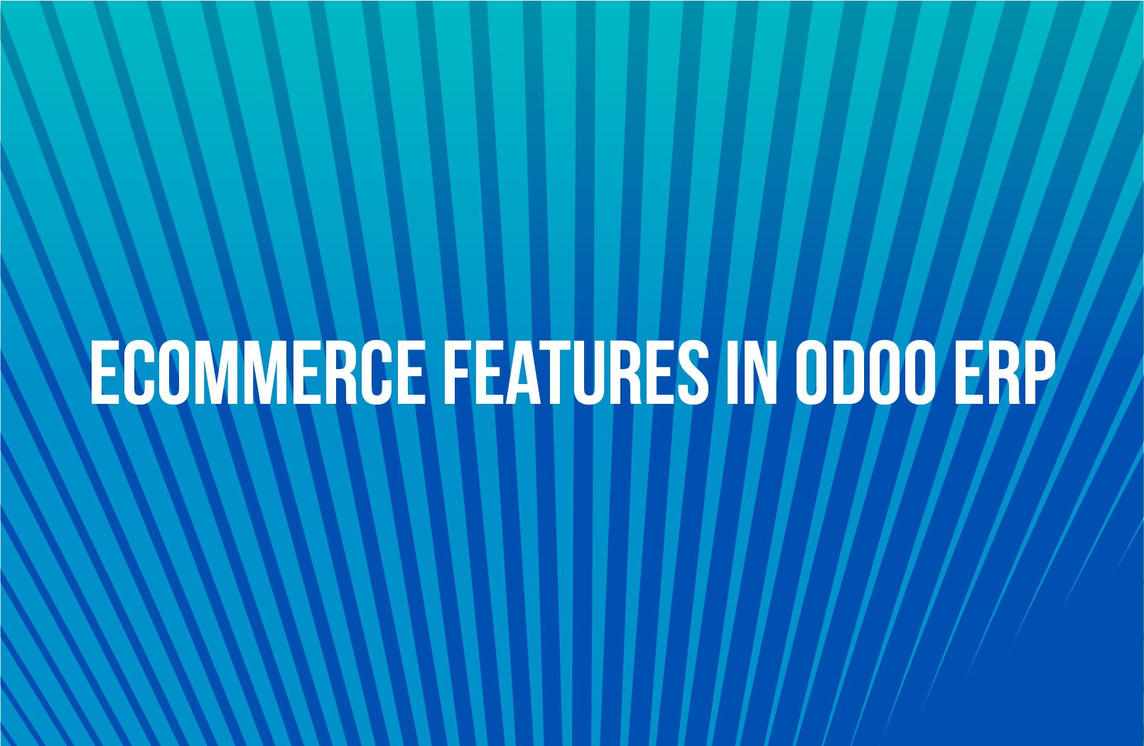 E-Commerce features in Odoo ERP