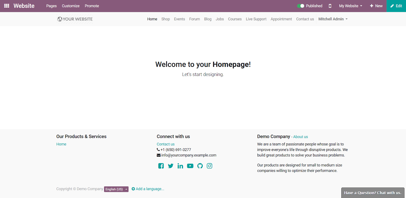 odoo-website-default-homepage-screen