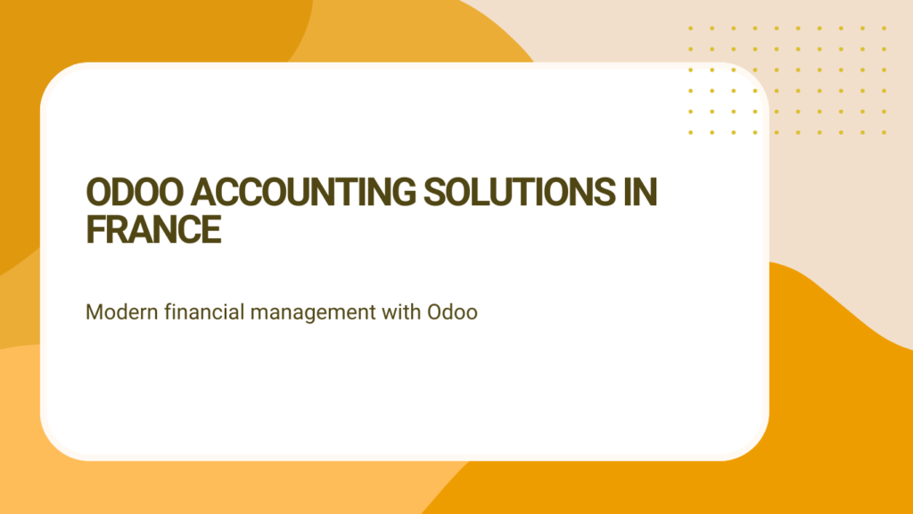 Odoo accounting platform for businesses in France